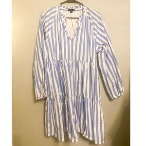 J Crew Striped Poplin Dress